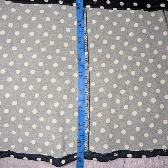 NWOT Elegant High-Low Polka Dot Dress - Navy and White - Picture 5 of 5